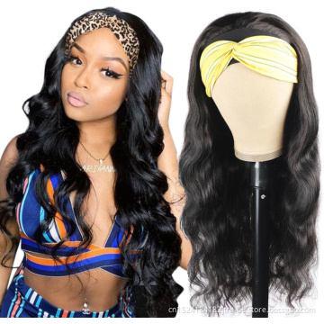 human hair feeling japanese kaneka fiber afro kinky curly headband wigs for black women, short black curly wig with headband